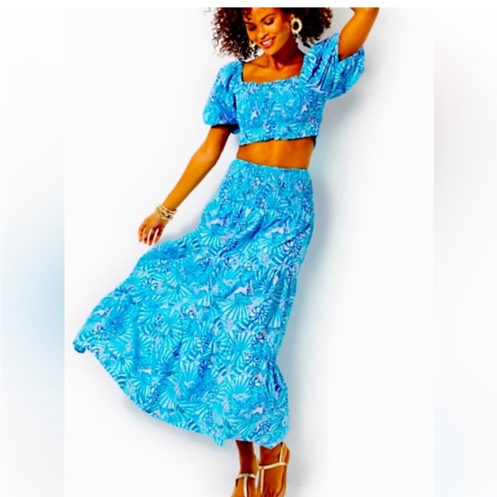 NEVER WORN Lilly Pulitzer Vibrant Blue Maxi Skirt